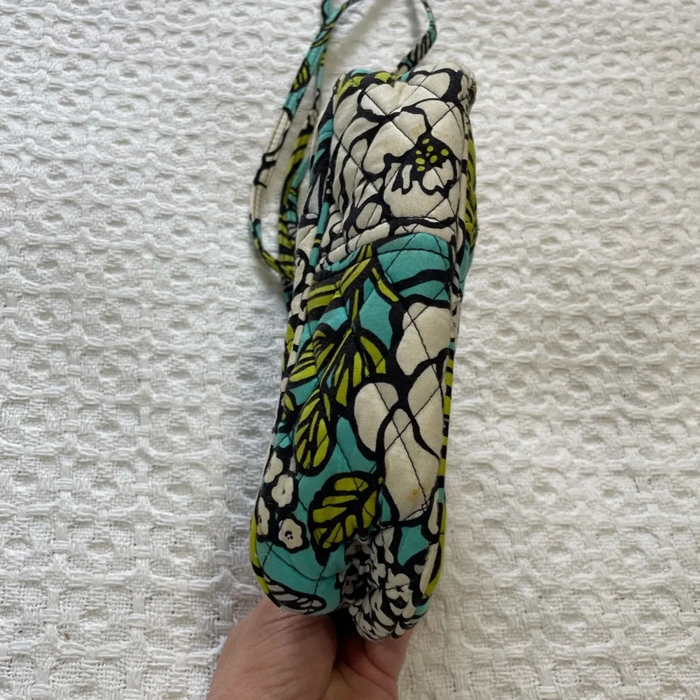 Vera Bradley Floral Crossbody Bag -‎ Blue and Green~ Small Bag
